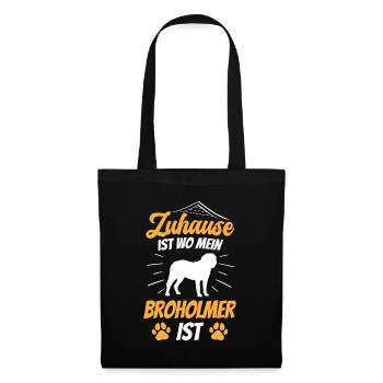 Broholmer ist mein Zuhause Dänische Dogge - Stoffbeutel - Schwarz - Vorne