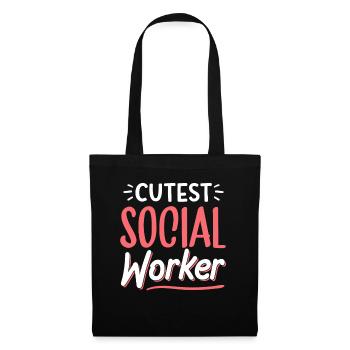 Formation de travailleur social la plus douce - Sac en tissu - noir - Devant