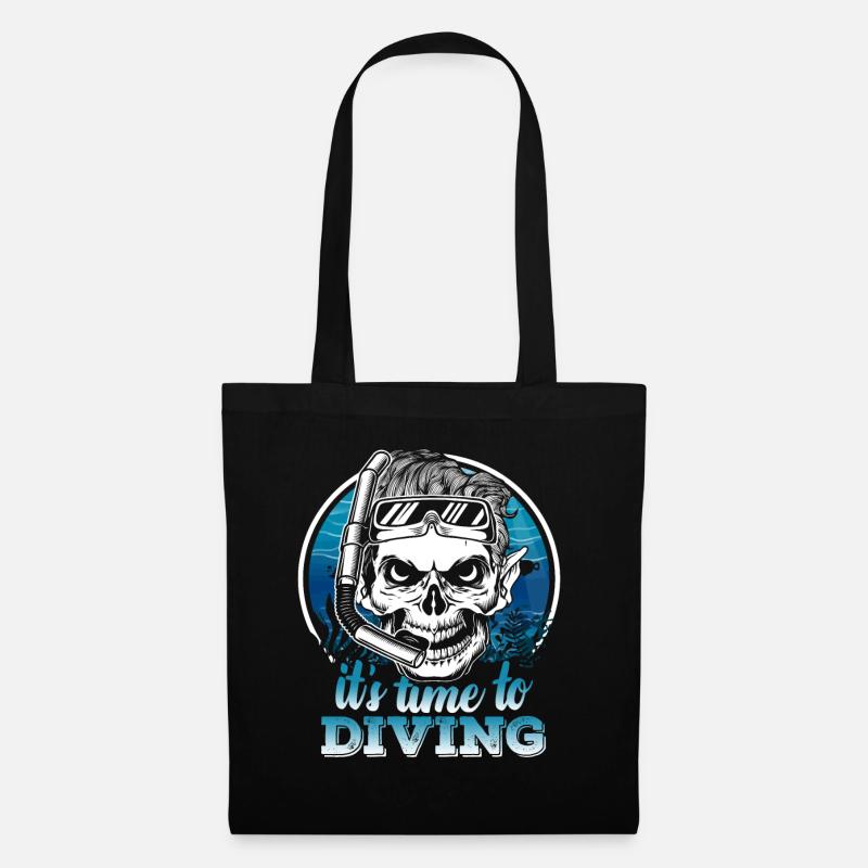 Its time to Dive - Scuba Diving T- shirt - Stoffbeutel - Schwarz