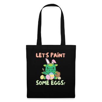 cute dragons at Easter with Easter eggs dragon - Tote Bag - black - Front
