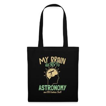 My Brain is 95% Astronomy Sternenhimmel Kosmologe - Stoffbeutel - Schwarz - Vorne