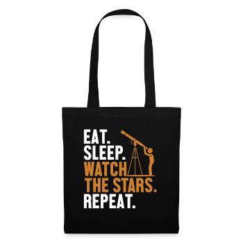 Eat Sleep Watch The Stars Repeat Cosmologist - Tote Bag - black - Front