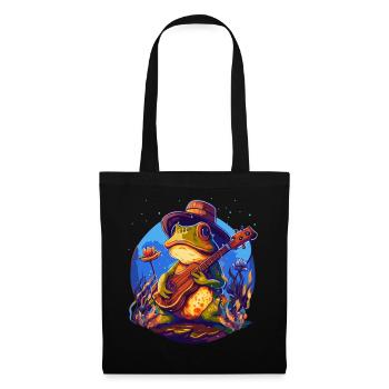 Dark Academia Cottagecore Frog Guitariste Countrysi - Sac en tissu - noir - Devant