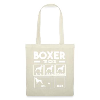 Hund Boxer - Stoffbeutel - Natur - Vorne
