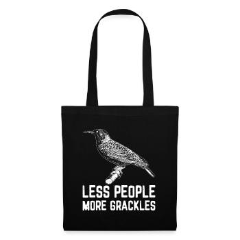 Blackbird Grackle Bird Design pour les ornithologues amateurs - Sac en tissu - noir - Devant