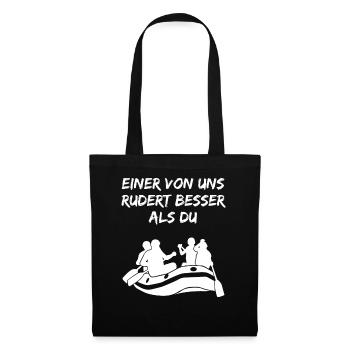 Rafting Wildwasserboot Lustiger Spruch Geschenk - Stoffbeutel - Schwarz - Vorne