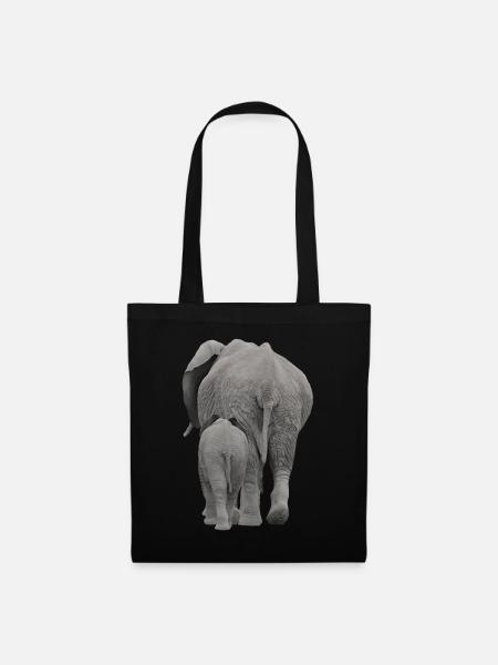 Inconvénient des éléphants - éléphant en Afrique - Sac en tissu - noir