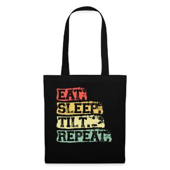 Manger. Dormir. Pencher. Répéter. -Flipper - Sac en tissu - noir - Devant