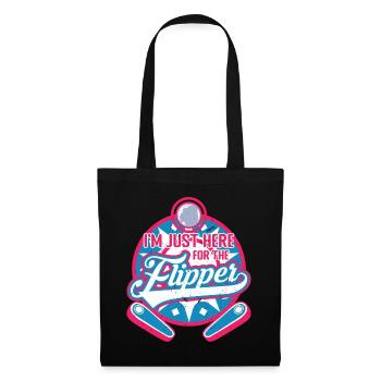 Je suis juste là pour le flipper - Pinball - Sac en tissu - noir - Devant