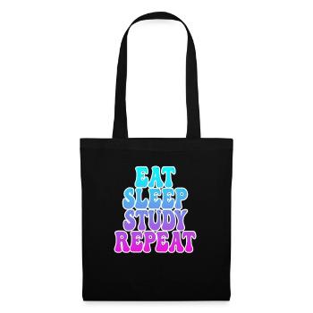 Manger dormir Étudier - Sac en tissu - noir - Devant