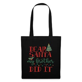 Cher Père Noël, c’était mon frère - Sac en tissu - noir - Devant