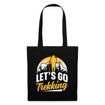 Partons trekking amateurs de randonnée randonneurs - Sac en tissu - noir - Devant