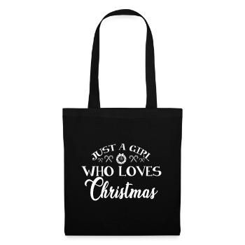 Seulement une fille qui aime Noël - Sac en tissu - noir - Devant
