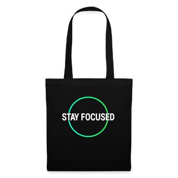 Fokus Lernen Shirt - Stoffbeutel - Schwarz - Vorne