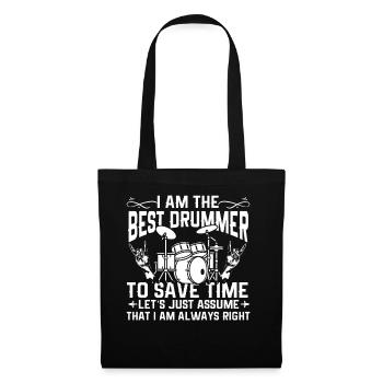 Je suis le meilleur batteur drôle de batteur batteur - Sac en tissu - noir - Devant