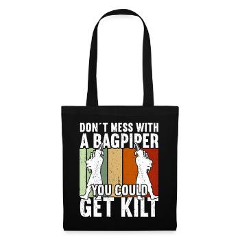 Bagpipe Bagpiper Bagpipes - Tote Bag - black - Front