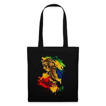 Tigre à dents de sabre - Sac en tissu - noir - Devant