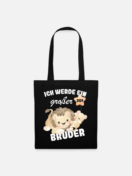 Ich Werde Großer Bruder 2024 - Stoffbeutel - Schwarz
