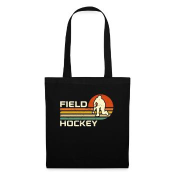 Field Hockey Retro Ice Hockey Loves Goalkeeper - Tote Bag - black - Front