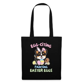 cute dogs for Easter Corgi - Tote Bag - black - Front