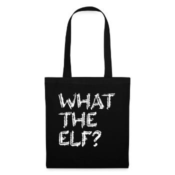 Was Ist Der Elf? - Weihnachten - Stoffbeutel - Schwarz - Vorne