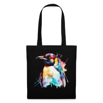 Watercolor Penguin Cute Colorful Penguins Lover - Tote Bag - black - Front