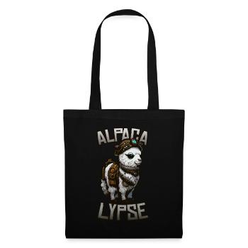 Alpagalypse - Alpaga Steampunk dans l’Apocalypse - Sac en tissu - noir - Devant