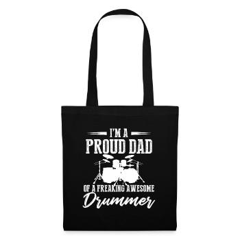 I'm A Proud Dad Of A Freaking Awesome Drummer - Dr - Tote Bag - black - Front