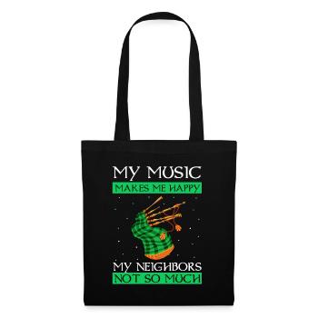 Citation de cornemuse pour un écossais et un musicien de cornemuse - Sac en tissu - noir - Devant