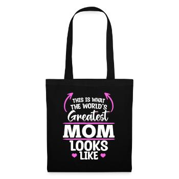 Voici à quoi ressemble la meilleure maman du monde - Fête des mères - Sac en tissu - noir - Devant