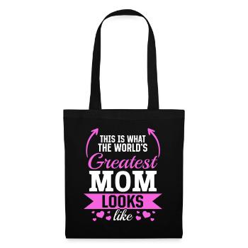 Voici à quoi ressemble la meilleure maman du monde - Fête des mères - Sac en tissu - noir - Devant