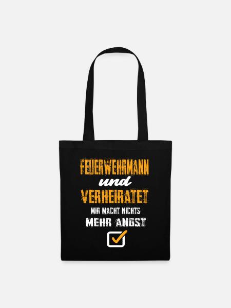 Feuerwehrmann - Stoffbeutel - Schwarz