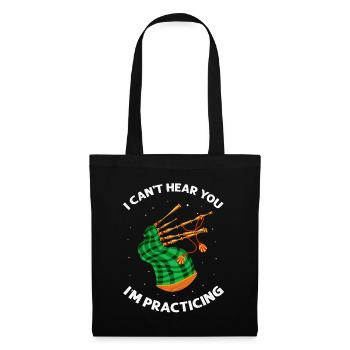 Citation de cornemuse pour un écossais et un musicien de cornemuse - Sac en tissu - noir - Devant