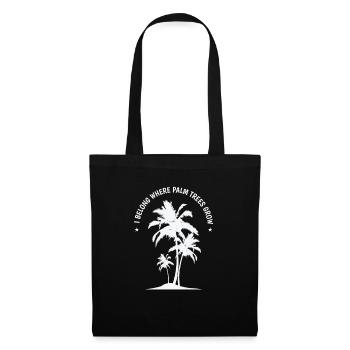 J’appartiens là où poussent des palmiers Vacances - Sac en tissu - noir - Devant