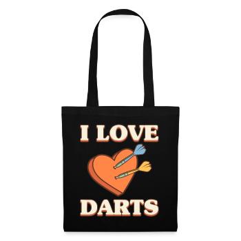 Darts Sport Verein, Dartscheibe, Pfeil Sport Dart - Stoffbeutel - Schwarz - Vorne