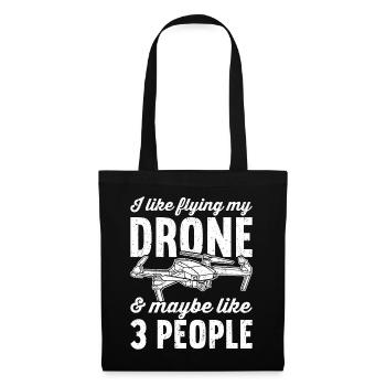 Drone pilote Drones - Sac en tissu - noir - Devant