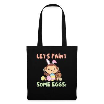 cute monkeys at Easter with Easter eggs monkey - Tote Bag - black - Front