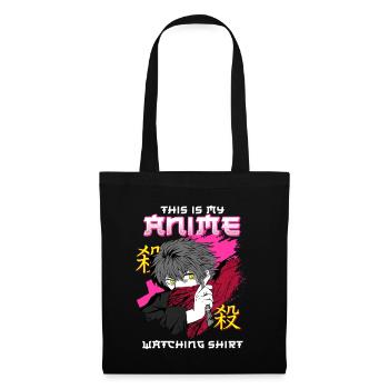 This Is My Anime Watching Shirt I Kawaii Otaku - Stoffbeutel - Schwarz - Vorne