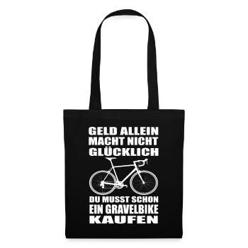 Gravelbike - Stoffbeutel - Schwarz - Vorne