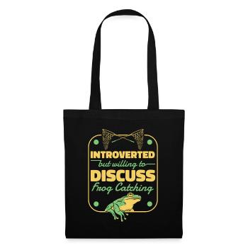 Introverted But Willing To Discuss Frog Catching - Tote Bag - black - Front