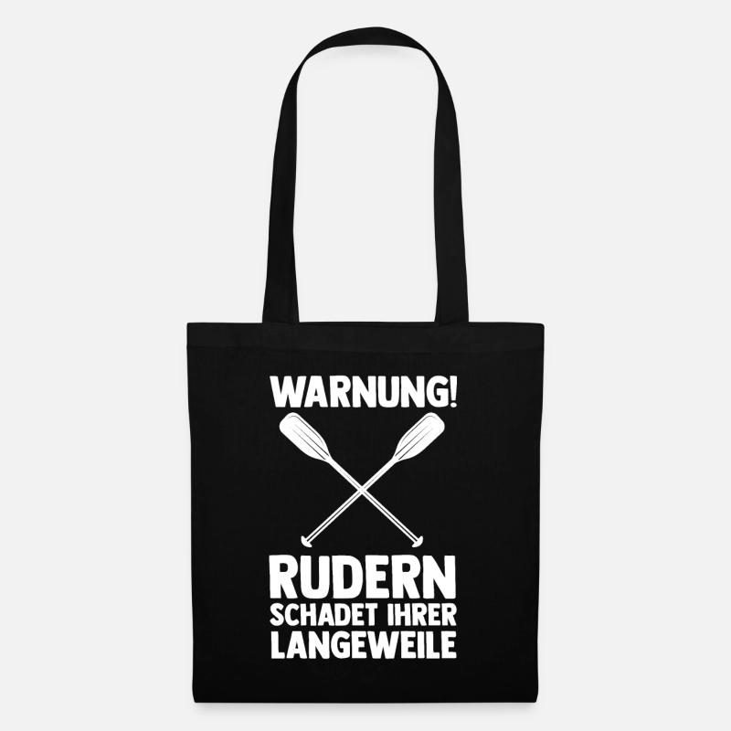 Paddeln Rudern Ruderer - Stoffbeutel - Schwarz