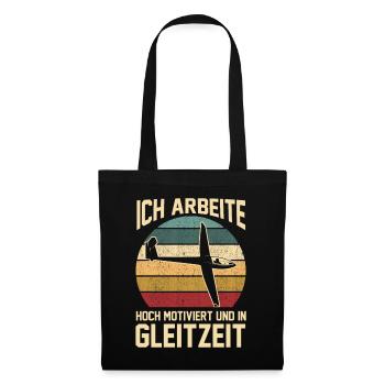 Segelflieger Fliegen Segelfliegen - Stoffbeutel - Schwarz - Vorne