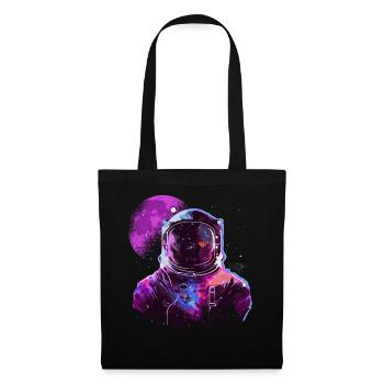 Space Astronaut Vaporwave Spaceman Astronomy Lover - Stoffbeutel - Schwarz - Vorne