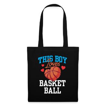 Ce garçon aime le basketteur - Sac en tissu - noir - Devant