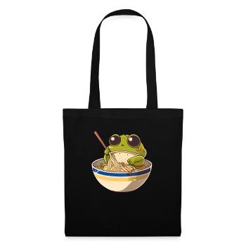 Mais d’abord ramen douce grenouille mange ramen ramen - Sac en tissu - noir - Devant