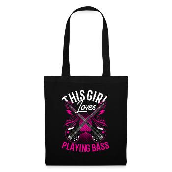 Cette fille adore jouer du bassiste - Sac en tissu - noir - Devant