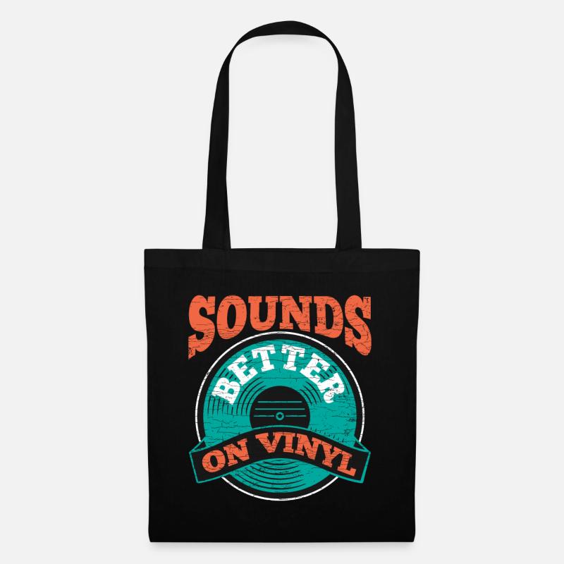 Vinyl Schallplatte - Stoffbeutel - Schwarz