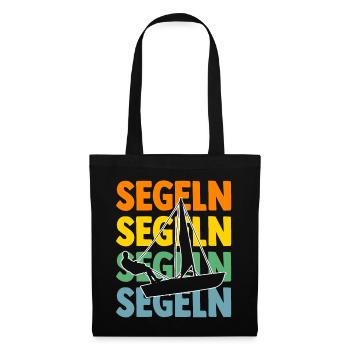 Segelboot Segler Segeln - Stoffbeutel - Schwarz - Vorne