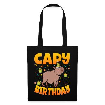 Capy Birthday - Stoffbeutel - Schwarz - Vorne