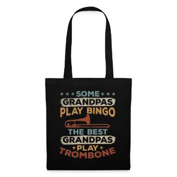Les meilleurs grands-pères jouent au trombone Trombone Best Gran - Sac en tissu - noir - Devant